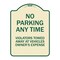 Signmission No Parking Anytime Violators Towed Away Heavy-Gauge Aluminum Sign, 24" x 18", TG-1824-23770 A-DES-TG-1824-23770 - alternate 1